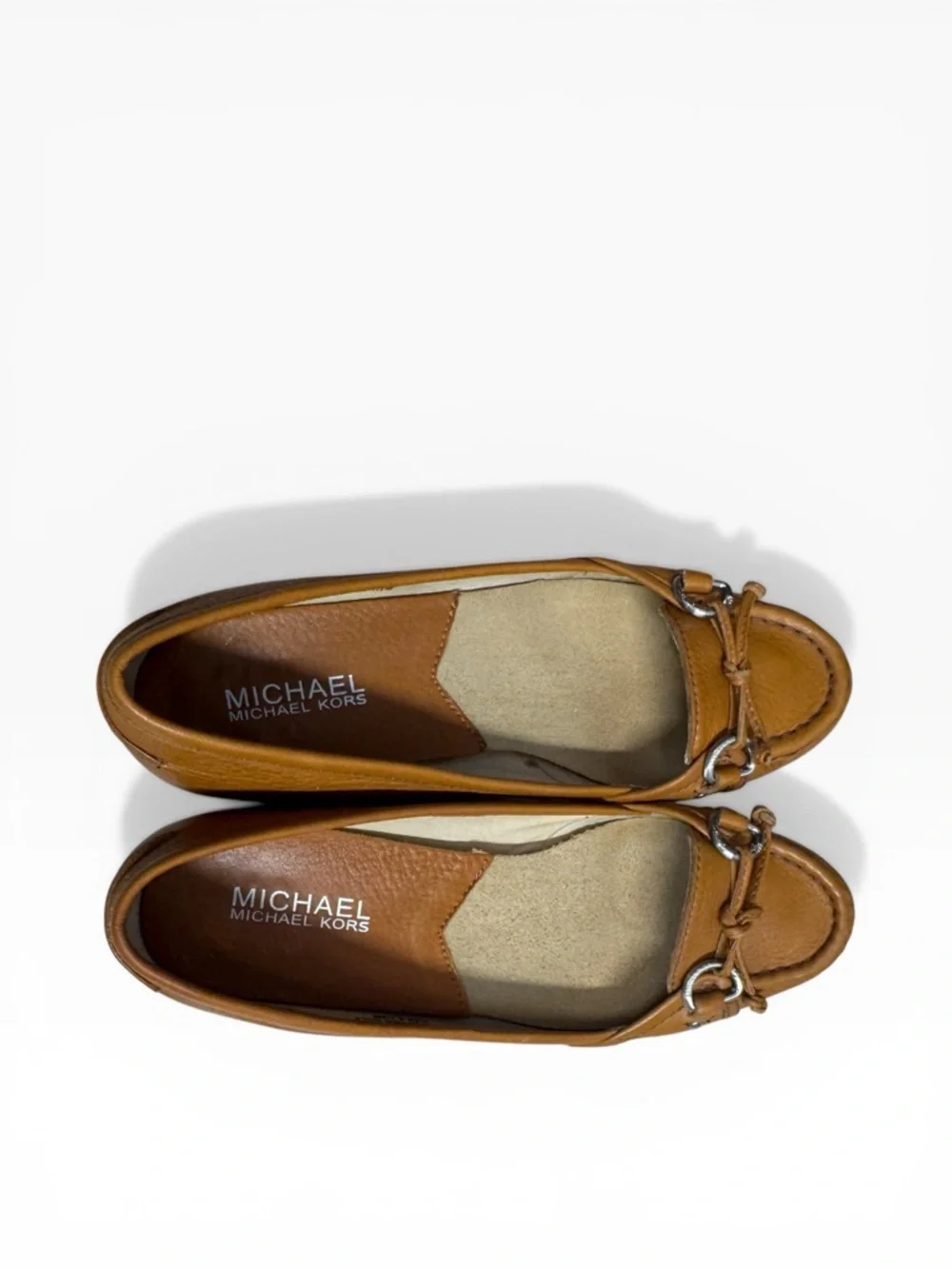 Michael Kors Brown Leather Driving Moc Loafers Slip On Womens Size US 6.5